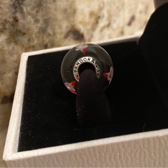 Pandora Hawaii Exclusive Aloha Cherry Blossom Flower Murano Charm RARE - Picture 8 of 8